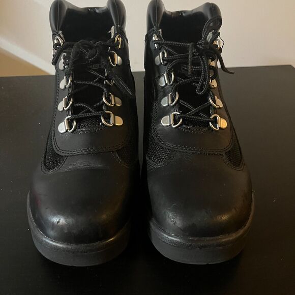 Timberland Junior Field Combat Boots Boys Black Size US 7 A6125 - Picture 2 of 12